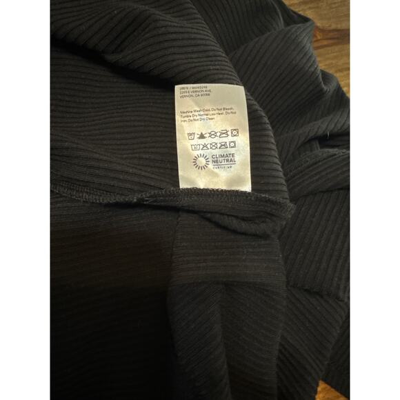 Reformation Cassi Black Square Neck Ribbed Knit Midi Size S - Picture 15 of 15